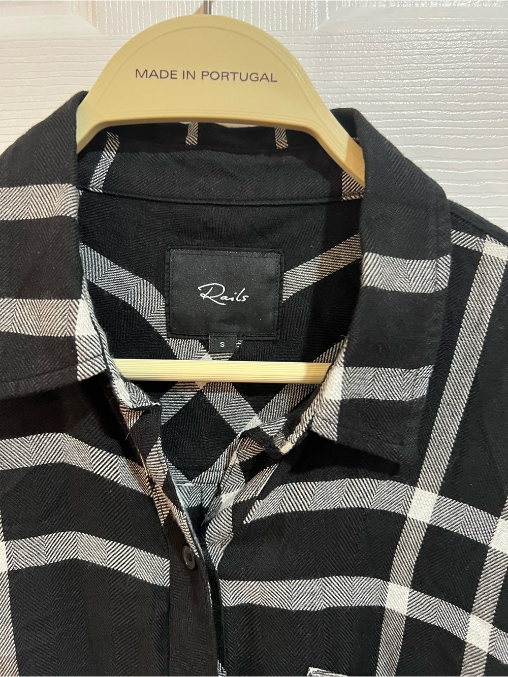 Rails Hunter Black Sterling Plaid Button Down Shirt Small - Picture 4 of 6